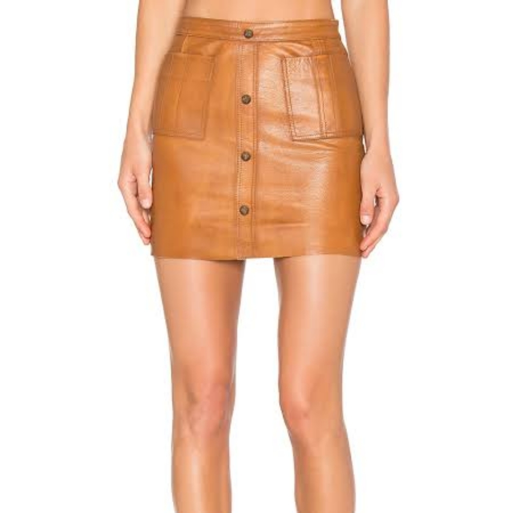 SOLD Aje Shrimpton Mini leather skirt size 12 BNWT - Picture 9 of 10